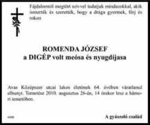 gyaszhir.hu Romenda
