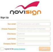 novisign.com Singup