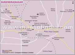 mapsofindia.com Surendranagar
